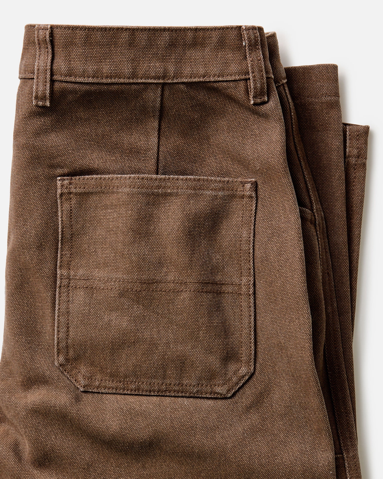 material shot of the pocket on The Chore Pant in Aged Penny Chipped Canvas, Bottoms by Taylor Stitch