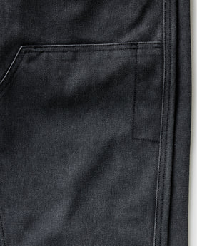 material shot of the double knee detail on The Chore Pant in Coal Chipped Canvas, Bottoms by Taylor Stitch