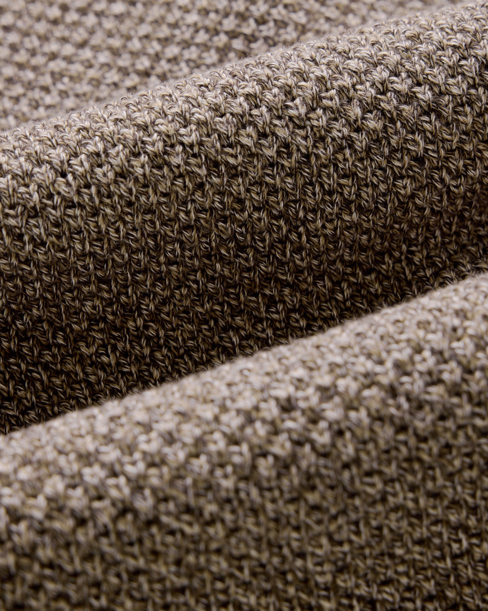 material shot of the fabric on The Crawford Sweater in Coffee Twist, Knits by Taylor Stitch
