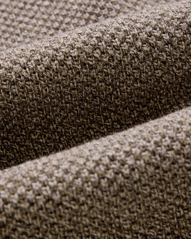 material shot of the fabric on The Crawford Sweater in Coffee Twist, Knits by Taylor Stitch