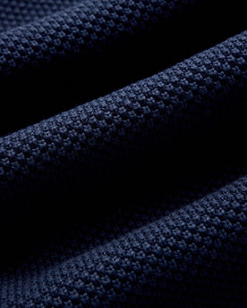 material shot of the fabric on The Crawford Sweater in Navy, Knits by Taylor Stitch