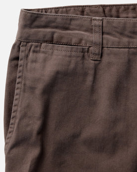 material shot of the belt loops on The Democratic Foundation Pant in Organic Espresso, Bottoms by Taylor Stitch