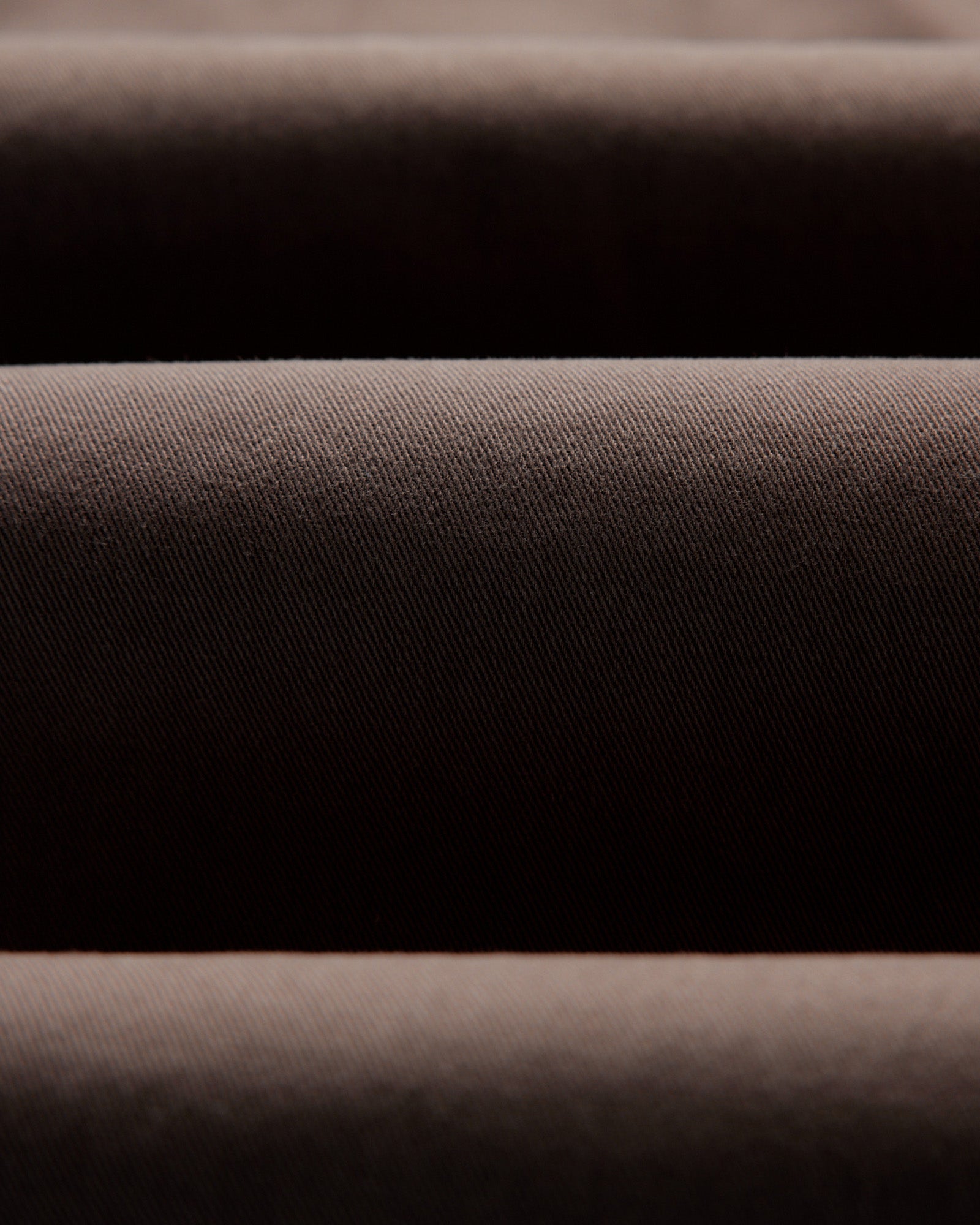 material shot of the twill fabric on The Democratic Foundation Pant in Organic Espresso, Bottoms by Taylor Stitch