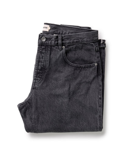 The Democratic Jean in Washed Black Organic Slub Selvedge