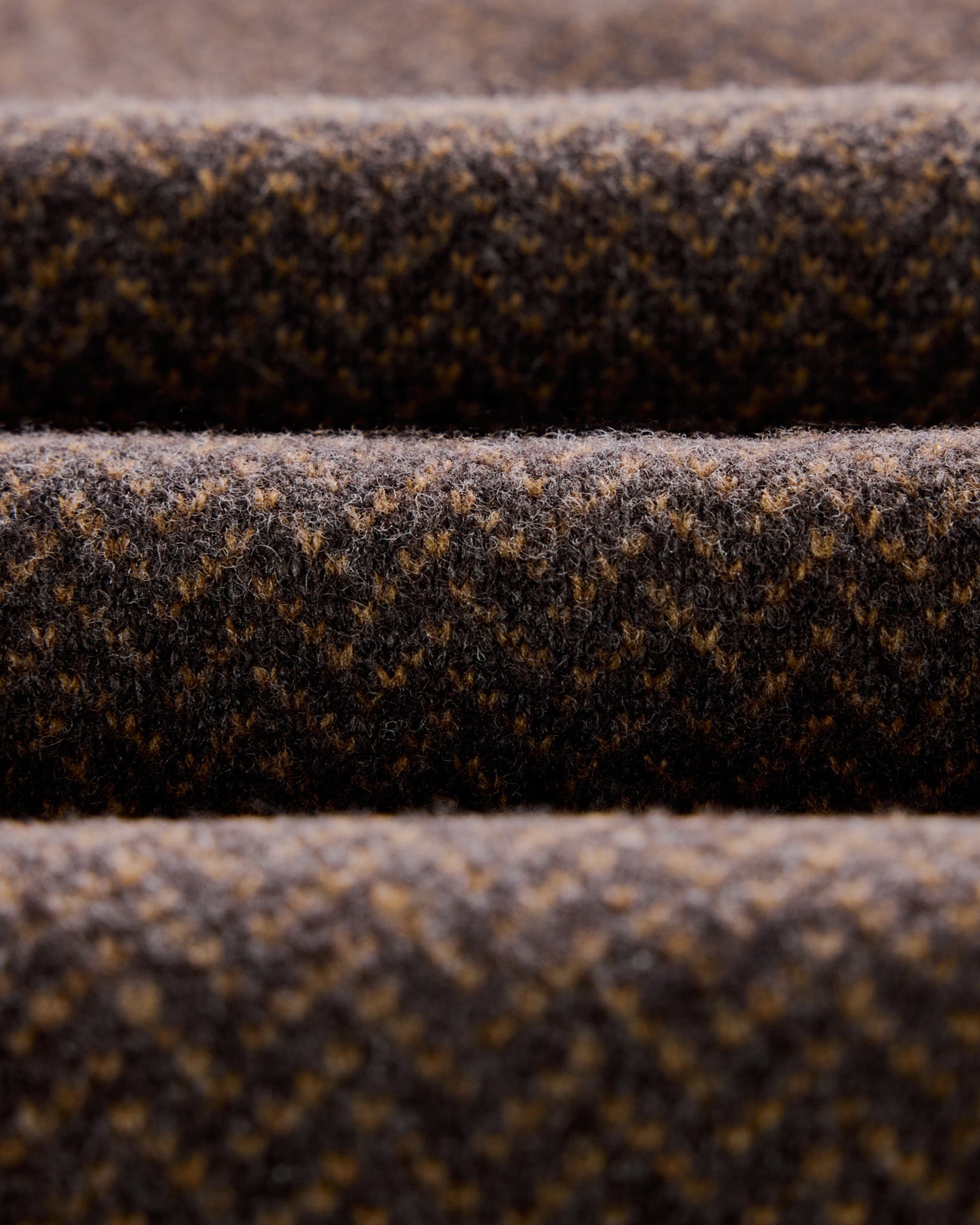 material shot of the fabric on The Eddy Crew in Coffee Herringbone, Knits by Taylor Stitch