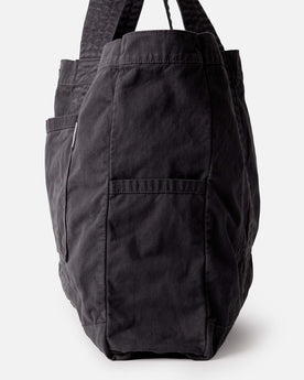 side image of The Foundation Tote in Organic Faded Black, Accessories by Taylor Stitch