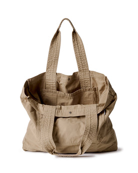 material shot of the inside of The Foundation Tote in Organic Khaki, Accessories by Taylor Stitch