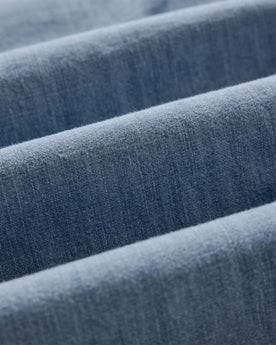 material shot of the fabric on The Glacier Shirt in Washed Indigo Denim, Wovens by Taylor Stitch