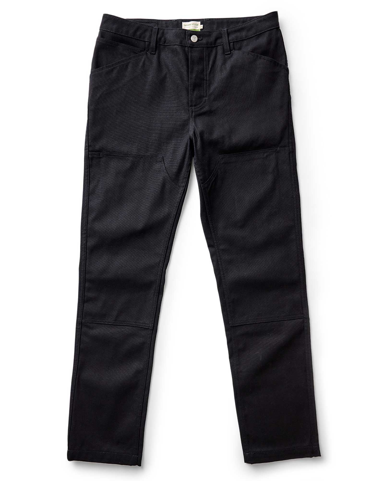 flatlay of The Good Acre Chore Pant in Black Canvas, Bottoms by Taylor Stitch