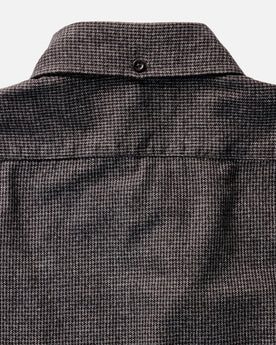 material shot of the collar on The Jack in Dark Forest Houndstooth, Wovens by Taylor Stitch