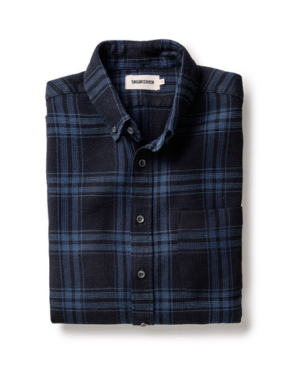 The Jack in Deep Indigo Plaid Waffle