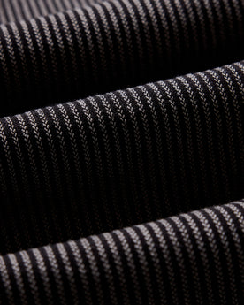 material shot of the fabric on The Jack in Roped Black Indigo, Wovens by Taylor Stitch