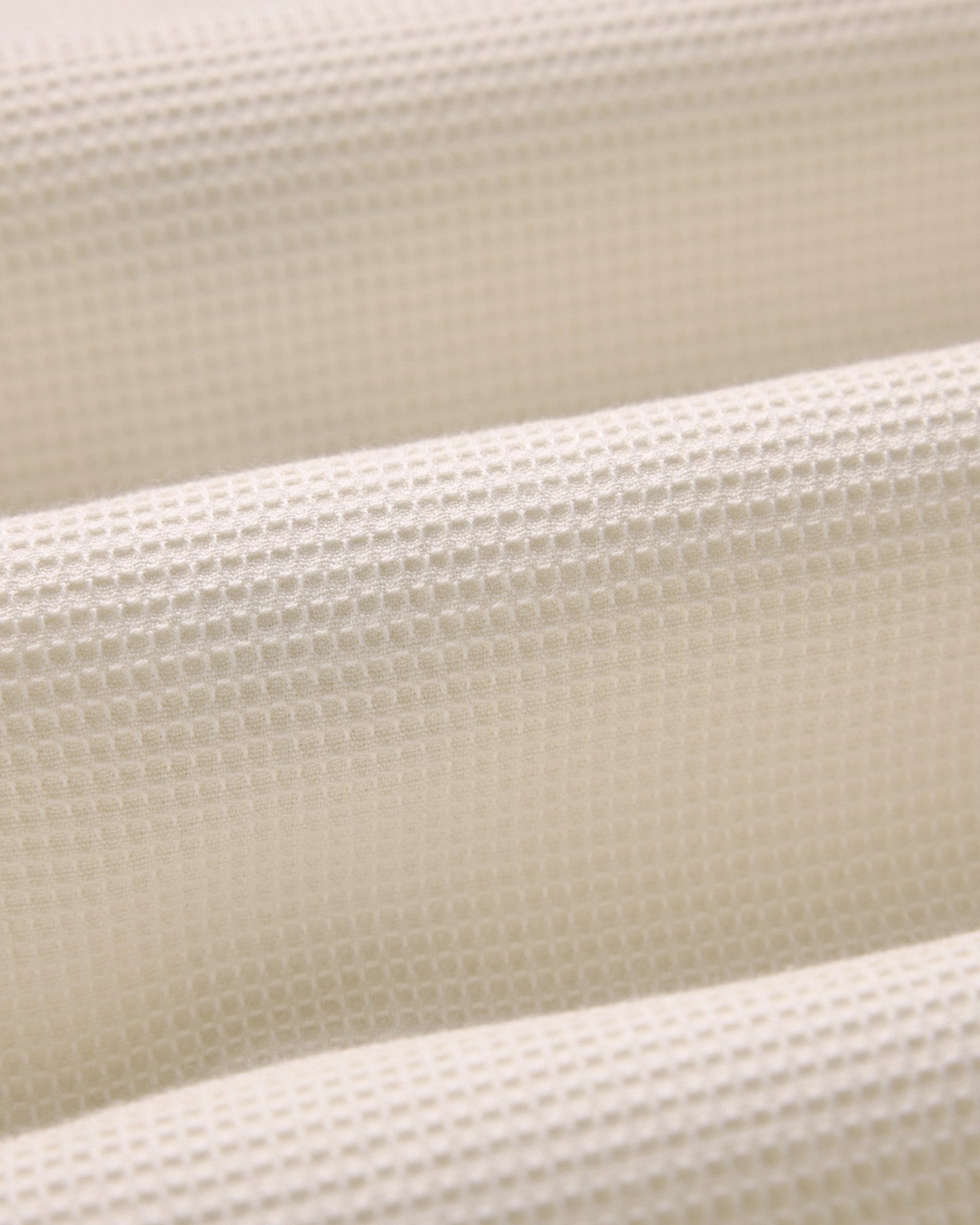 material shot of the fabric on The Jack in Vintage White Waffle, Wovens by Taylor Stitch