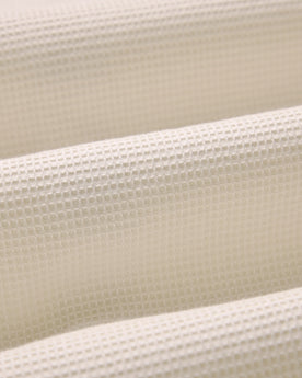 material shot of the fabric on The Jack in Vintage White Waffle, Wovens by Taylor Stitch