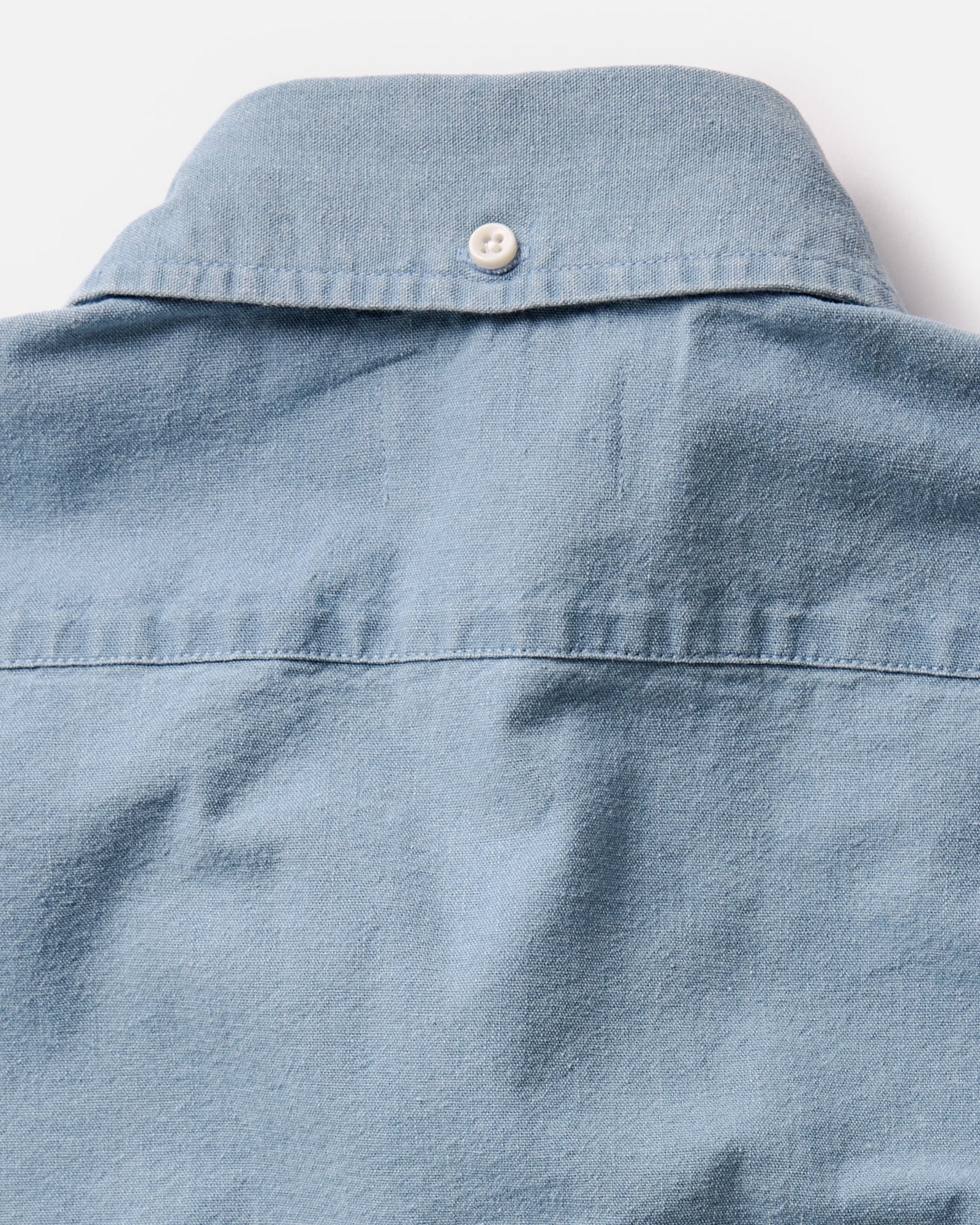 material shot of the back of The Jack in Washed Indigo Oxford, Wovens by Taylor Stitch