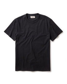 flatlay of The Organic Cotton Tee in Black, Knits by Taylor Stitch