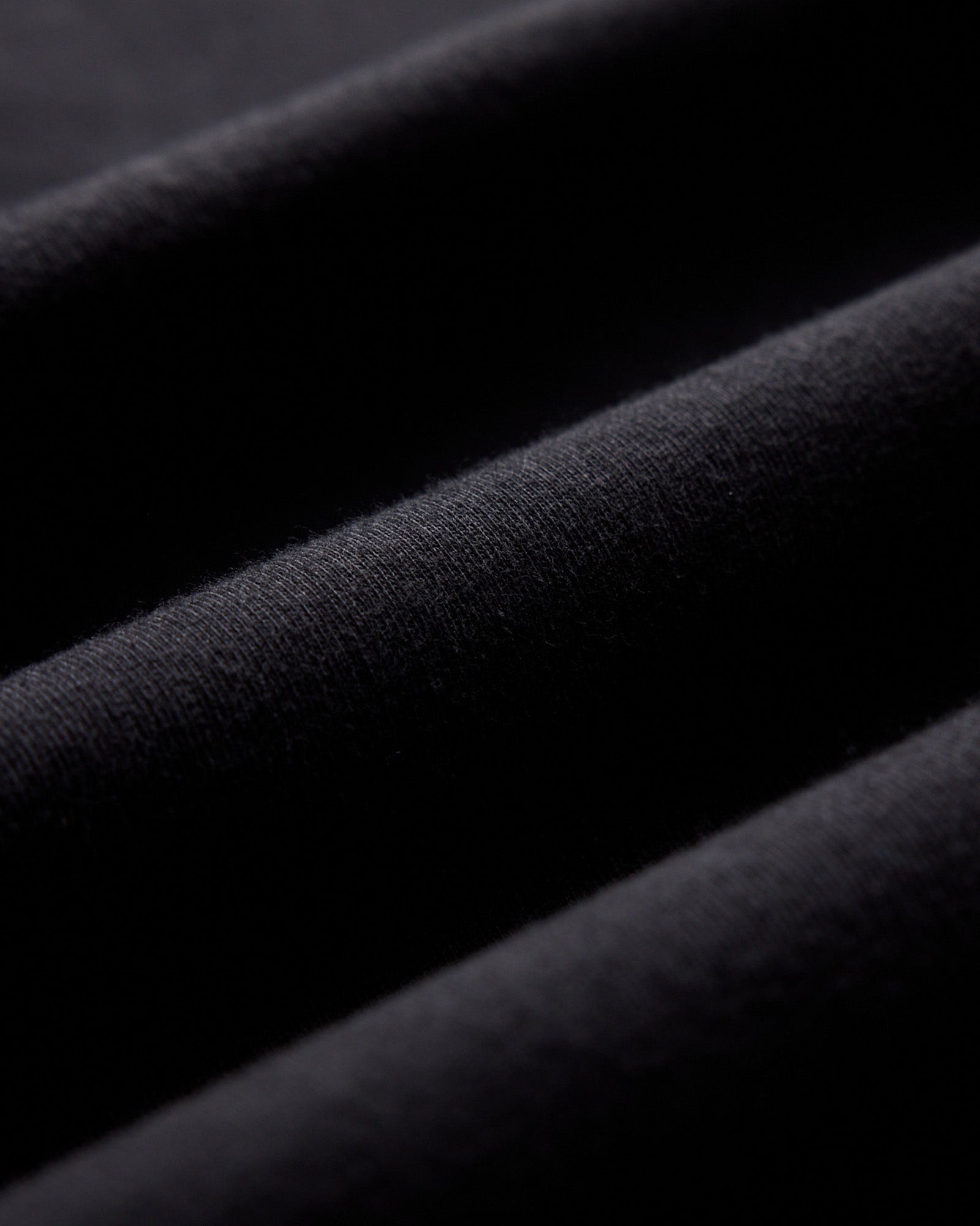 material shot of the fabric on The Organic Cotton Tee in Black, Knits by Taylor Stitch
