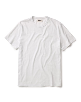 flatlay of The Organic Cotton Tee in White, Knits by Taylor Stitch