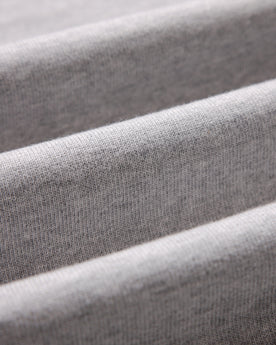 material shot of the fabric on The Rugby Shirt in Heather Grey, Knits by Taylor Stitch