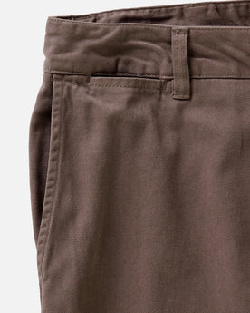 material shot of the belt loop on The Slim Foundation Pant in Organic Espresso, Bottoms by Taylor Stitch