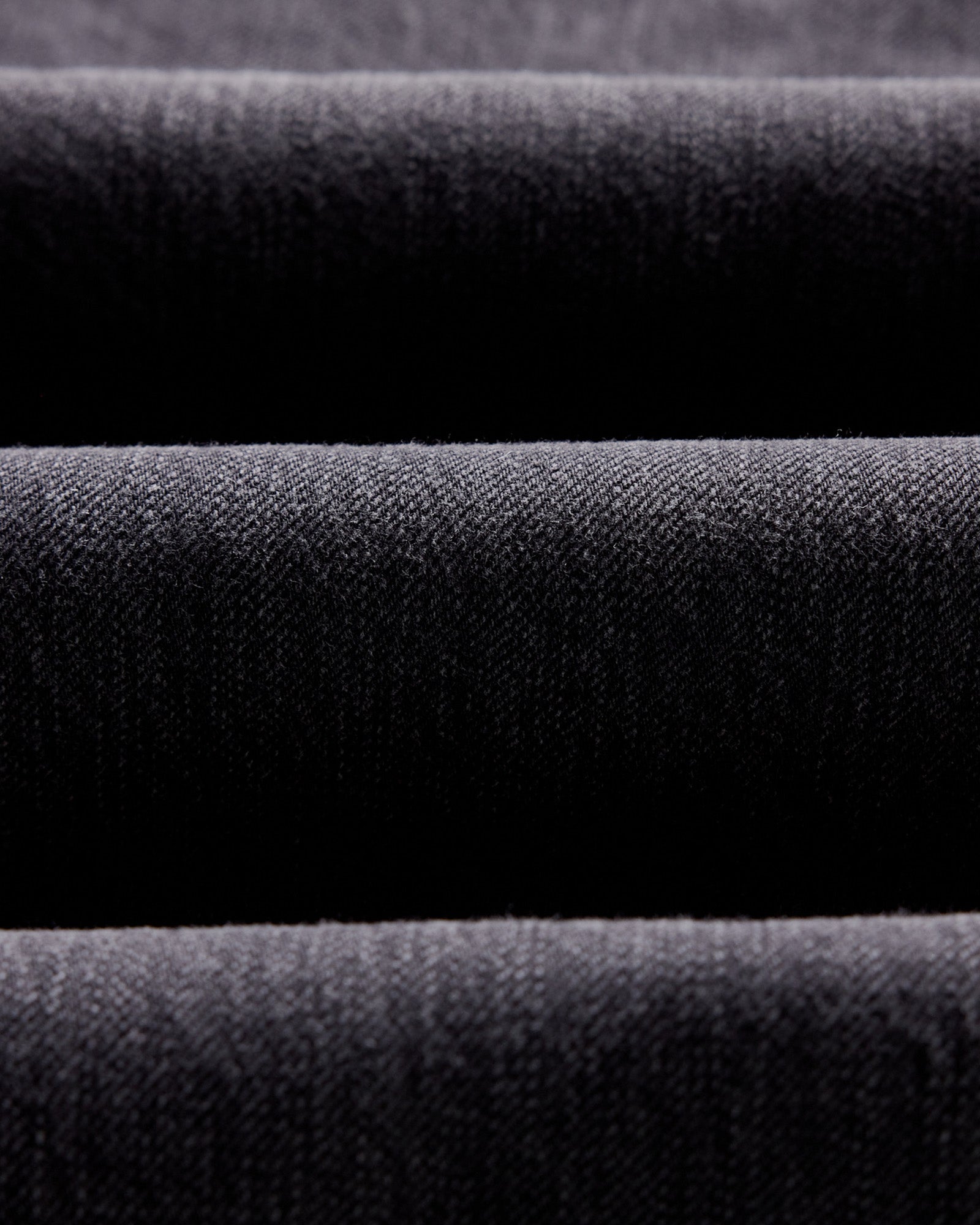 material shot of the fabric on The Slim Jean in Washed Black Organic Slub Selvedge, Bottoms by Taylor Stitch