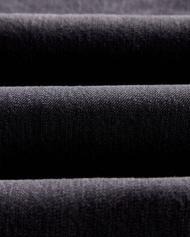 material shot of the fabric on The Slim Jean in Washed Black Organic Slub Selvedge, Bottoms by Taylor Stitch