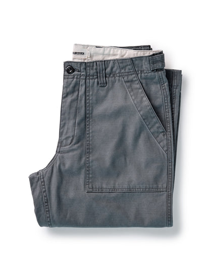 The Surplus Pant in Faded Black Reverse Sateen