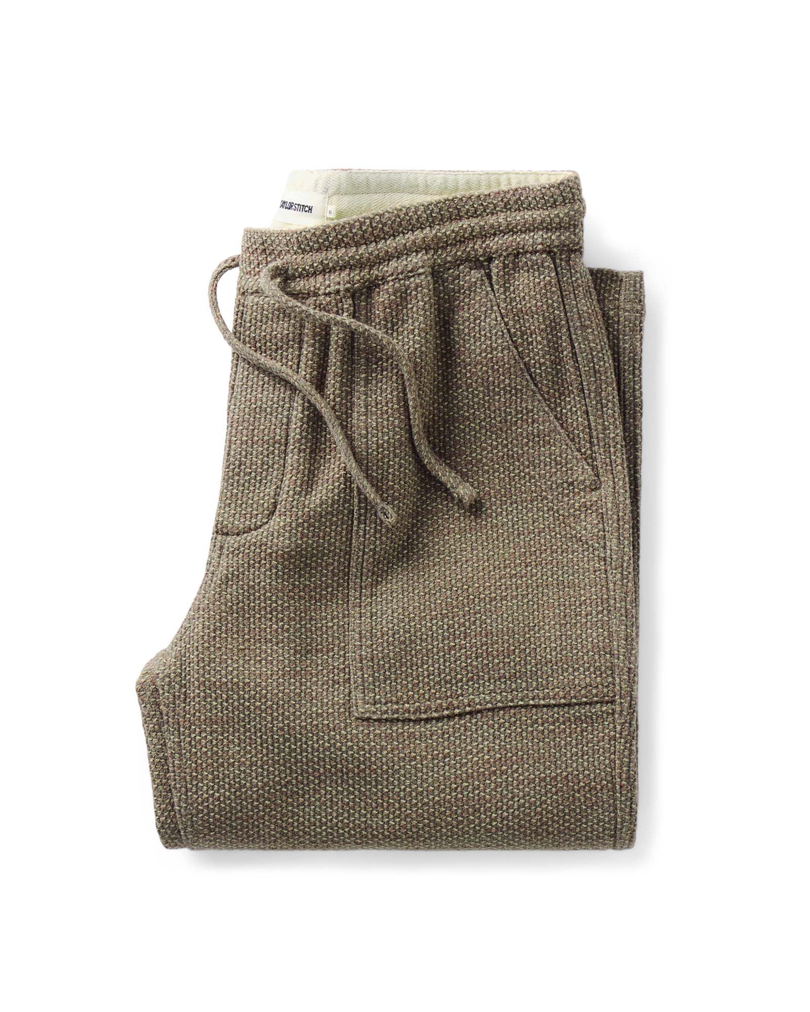 folded flatlay of The Breakwater Pant in Cypress Sashiko, Bottoms by Taylor Stitch