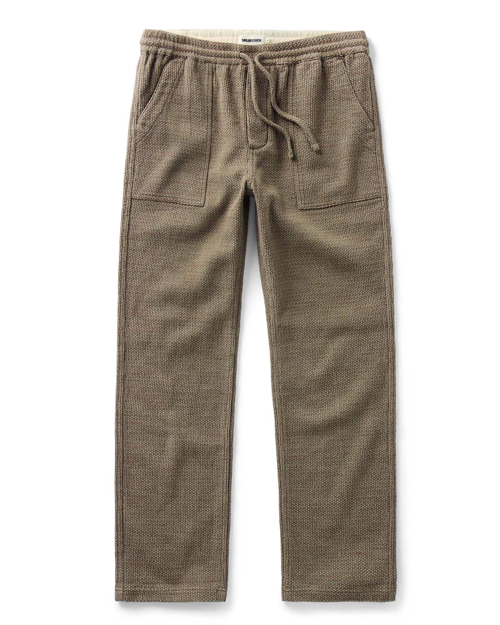 flatlay of The Breakwater Pant in Cypress Sashiko, Bottoms by Taylor Stitch