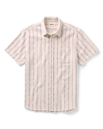 flatlay of The Short Sleeve California in Tide Stripe Hacci