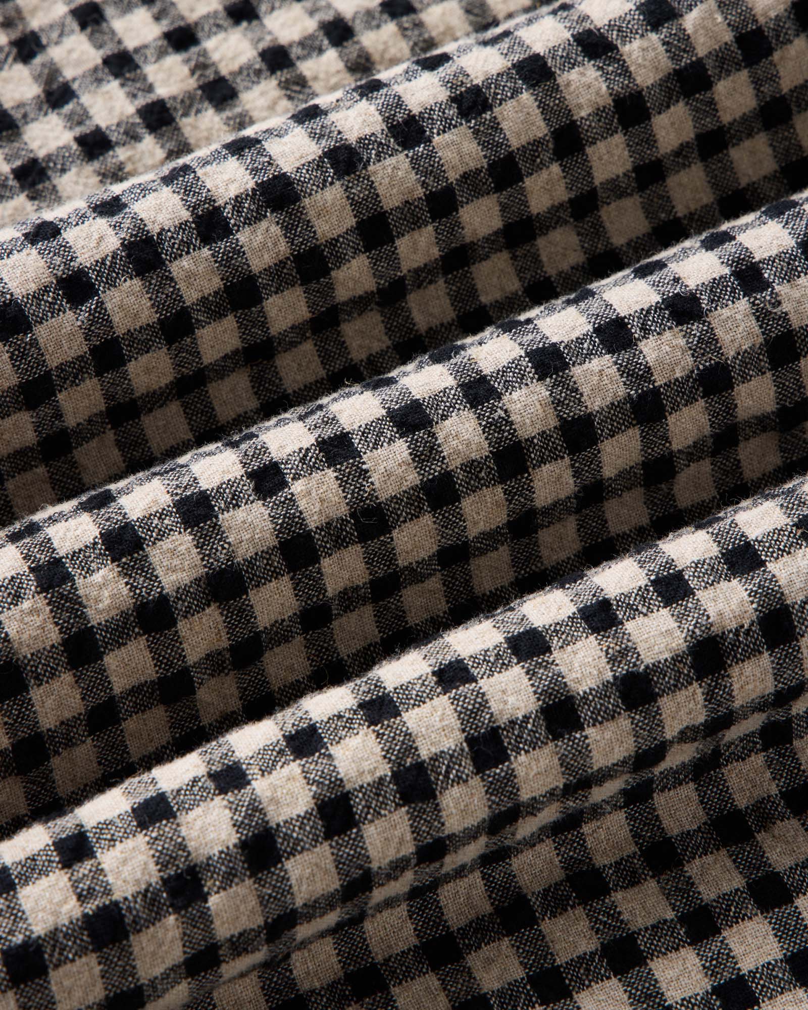material shot of the fabric on The California Shirt in Breaker Gingham, Wovens by Taylor Stitch