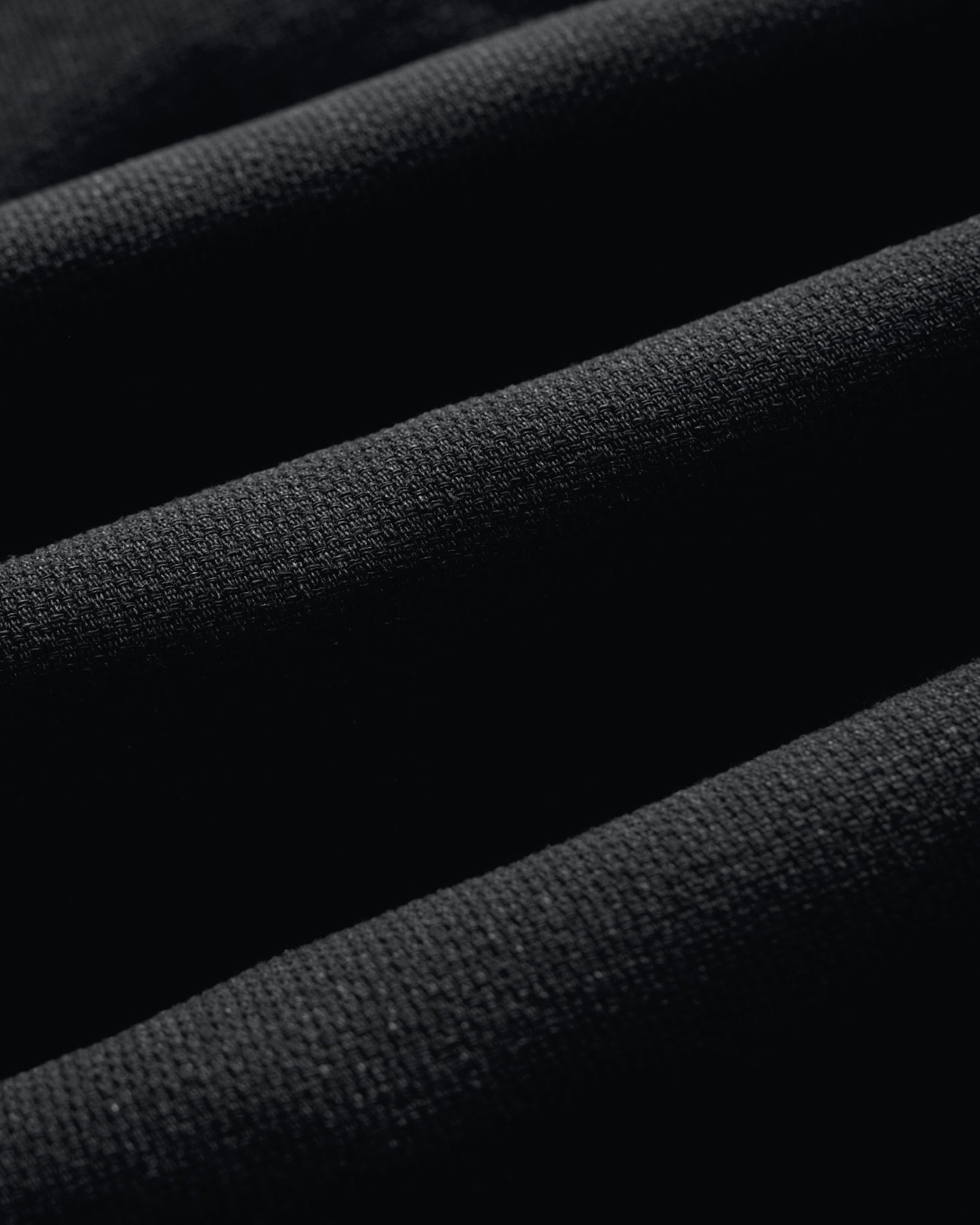 material shot of the fabric on The Division Shirt in Black Indigo, Wovens by Taylor Stitch