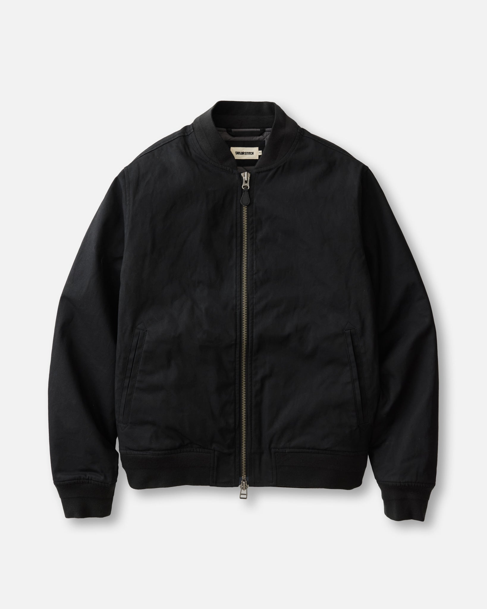 The Insulated Bomber Jacket in Coal Dry Wax: Featured Image, Outerwear by Taylor Stitch