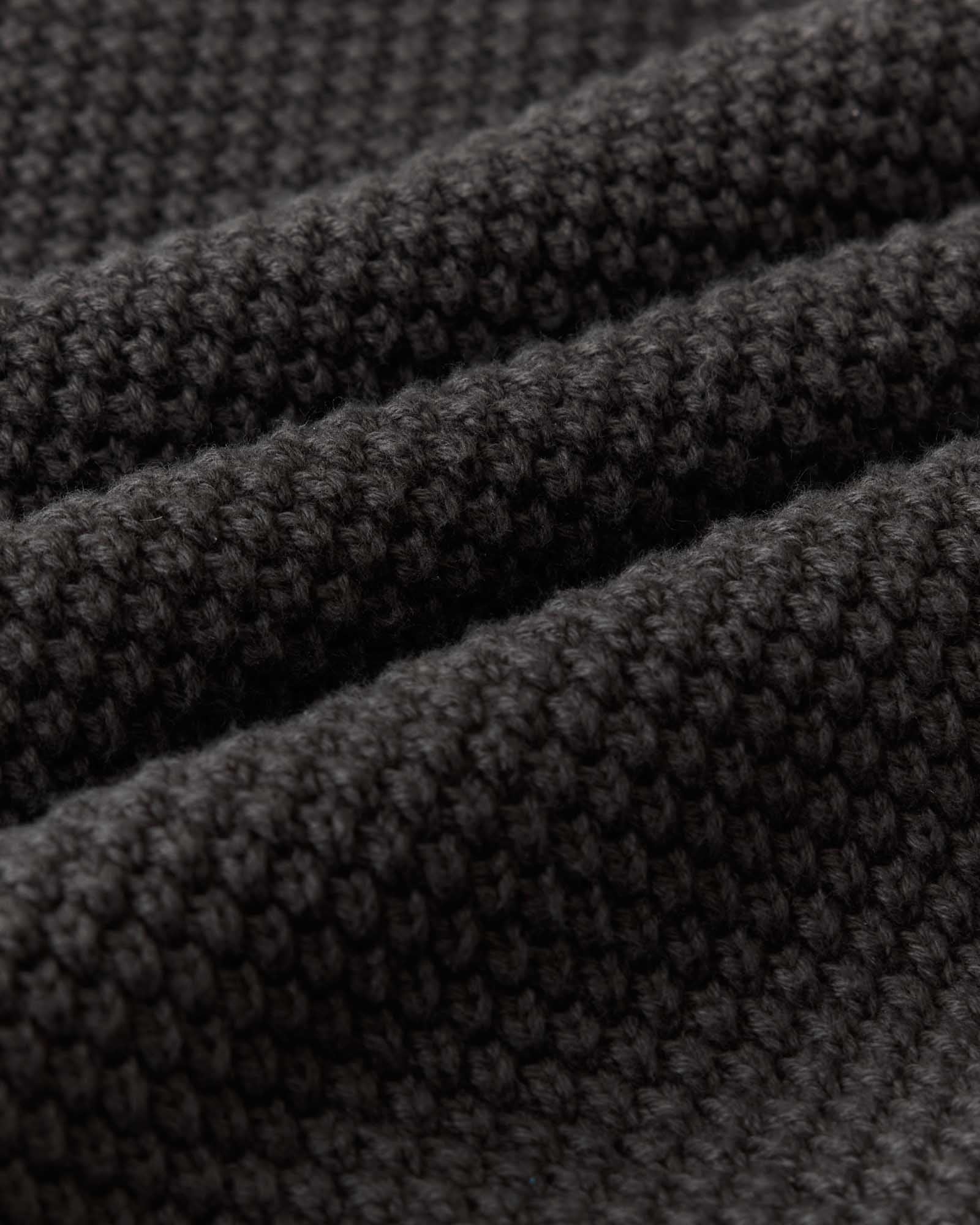 material shot of the fabric on The Crawford Crew Sweater in Charcoal, Sweaters by Taylor Stitch