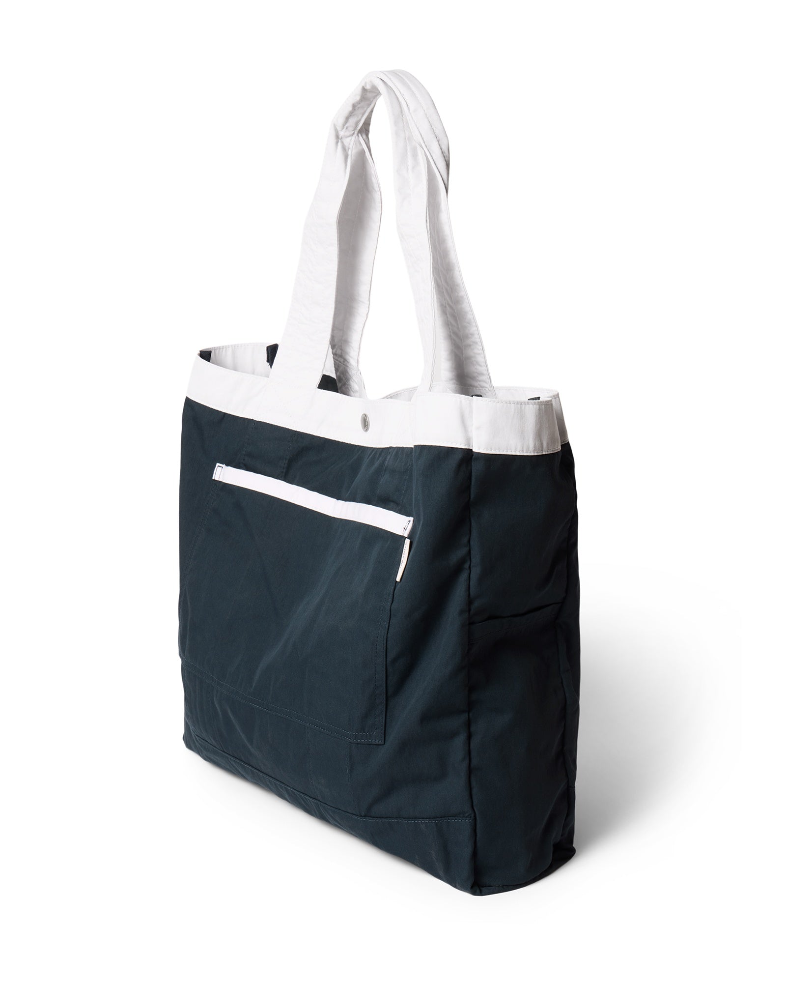 material shot of the side of The Deck Tote in Navy Twill , Accessories by Taylor Stitch
