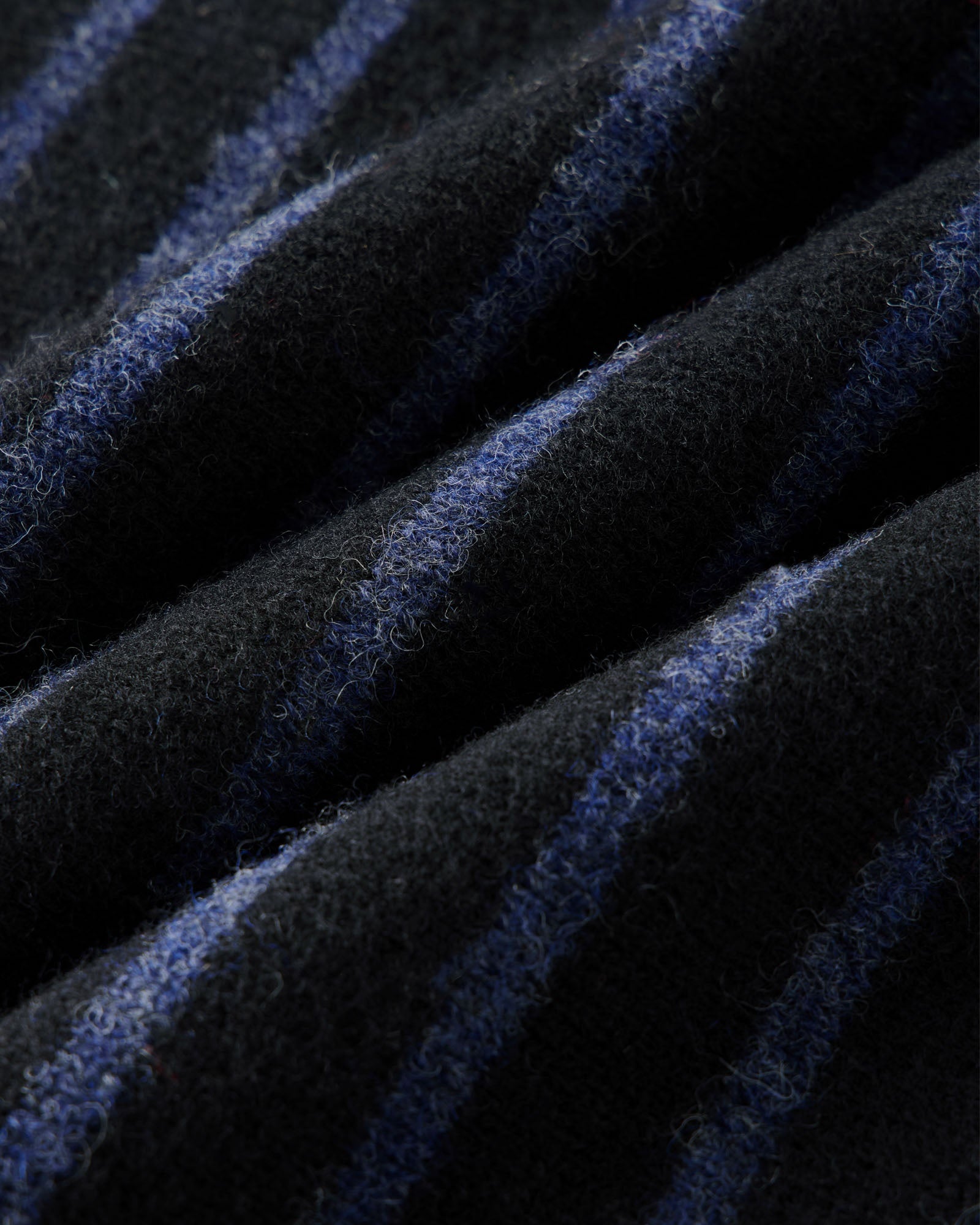 material shot of the fabric on The Eastmoor Sweater in Coal Stripe Wool, Knits by Taylor Stitch