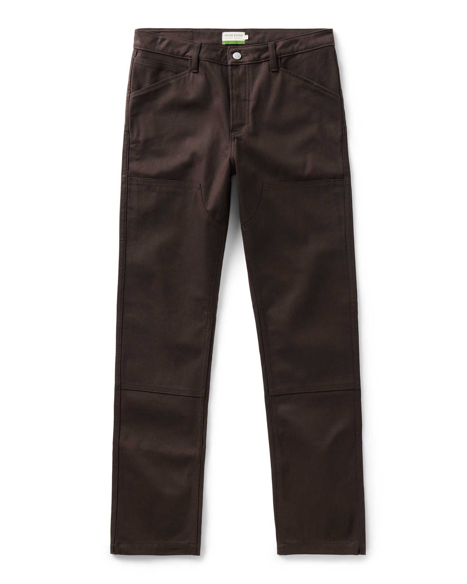 flatlay of The Good Acre Chore Pant in Coffee Canvas, Bottoms by Taylor Stitch
