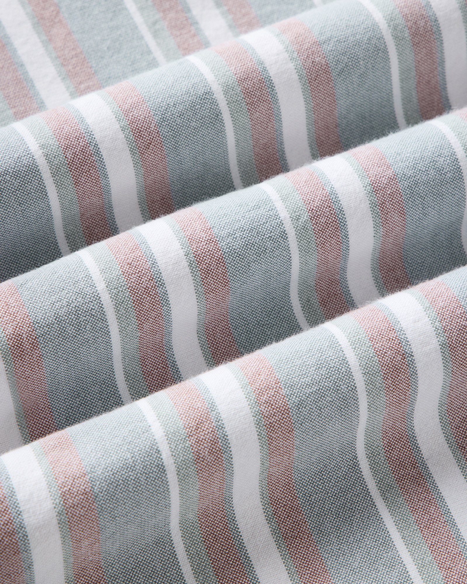 material shot of the fabric on The Jack in Daybreak Stripe Oxford, Wovens by Taylor Stitch