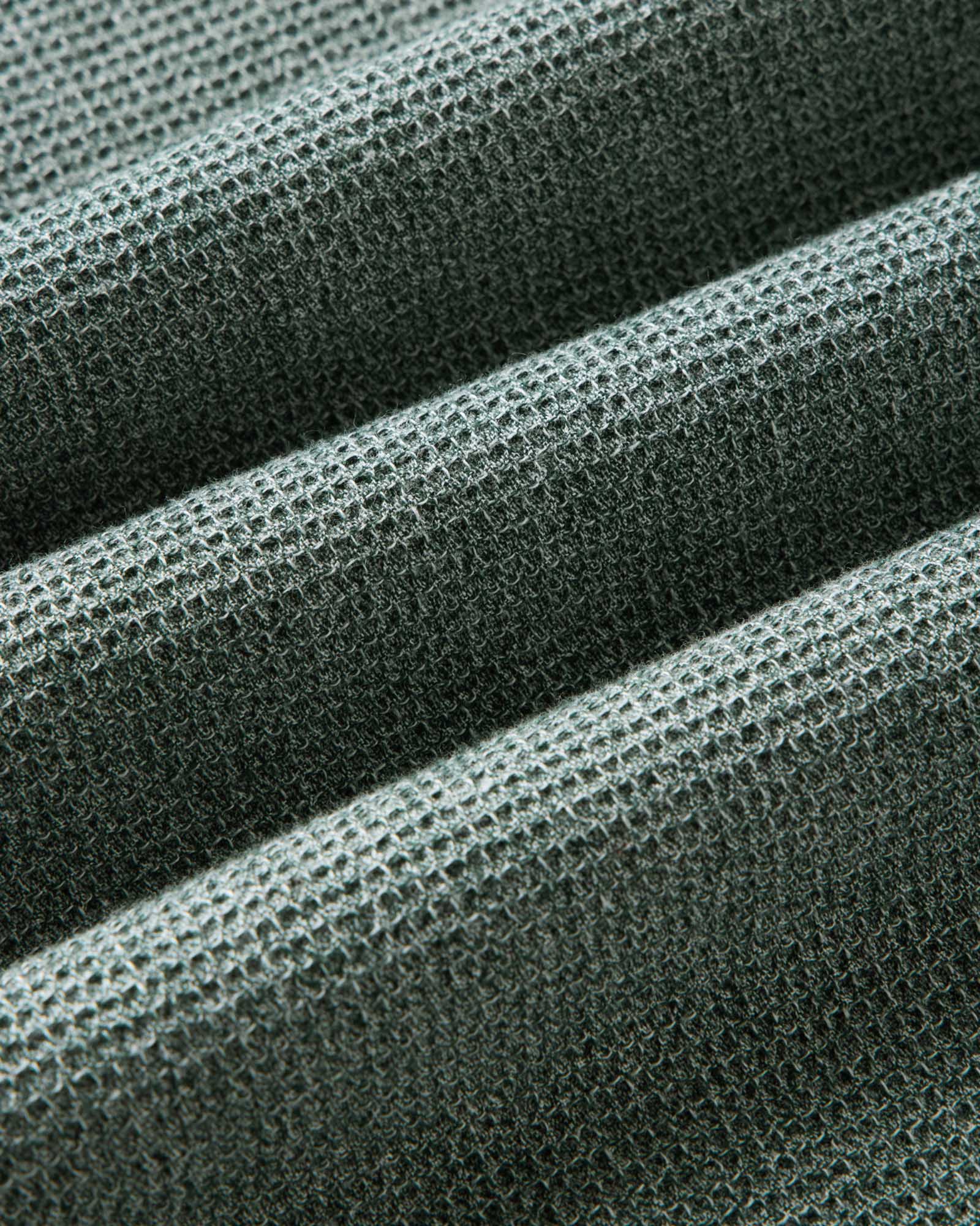 material shot of the fabric on The Jack in Pine Twist Waffle, Wovens by Taylor Stitch