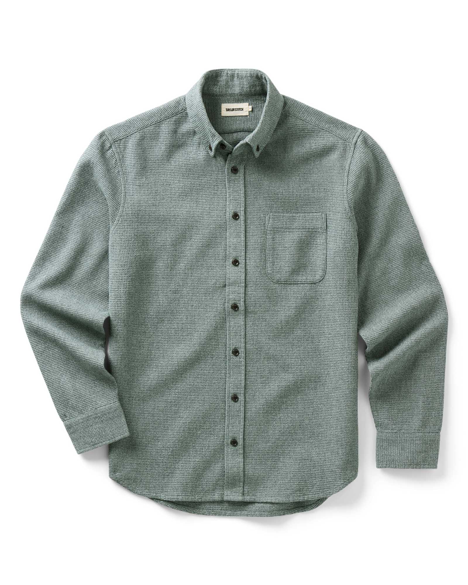 flatlay of The Jack in Pine Twist Waffle, Wovens by Taylor Stitch