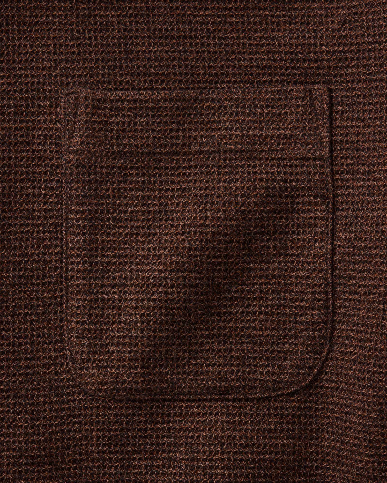 material shot of the pocket on The Jack in Timber Twist Waffle, Wovens by Taylor Stitch