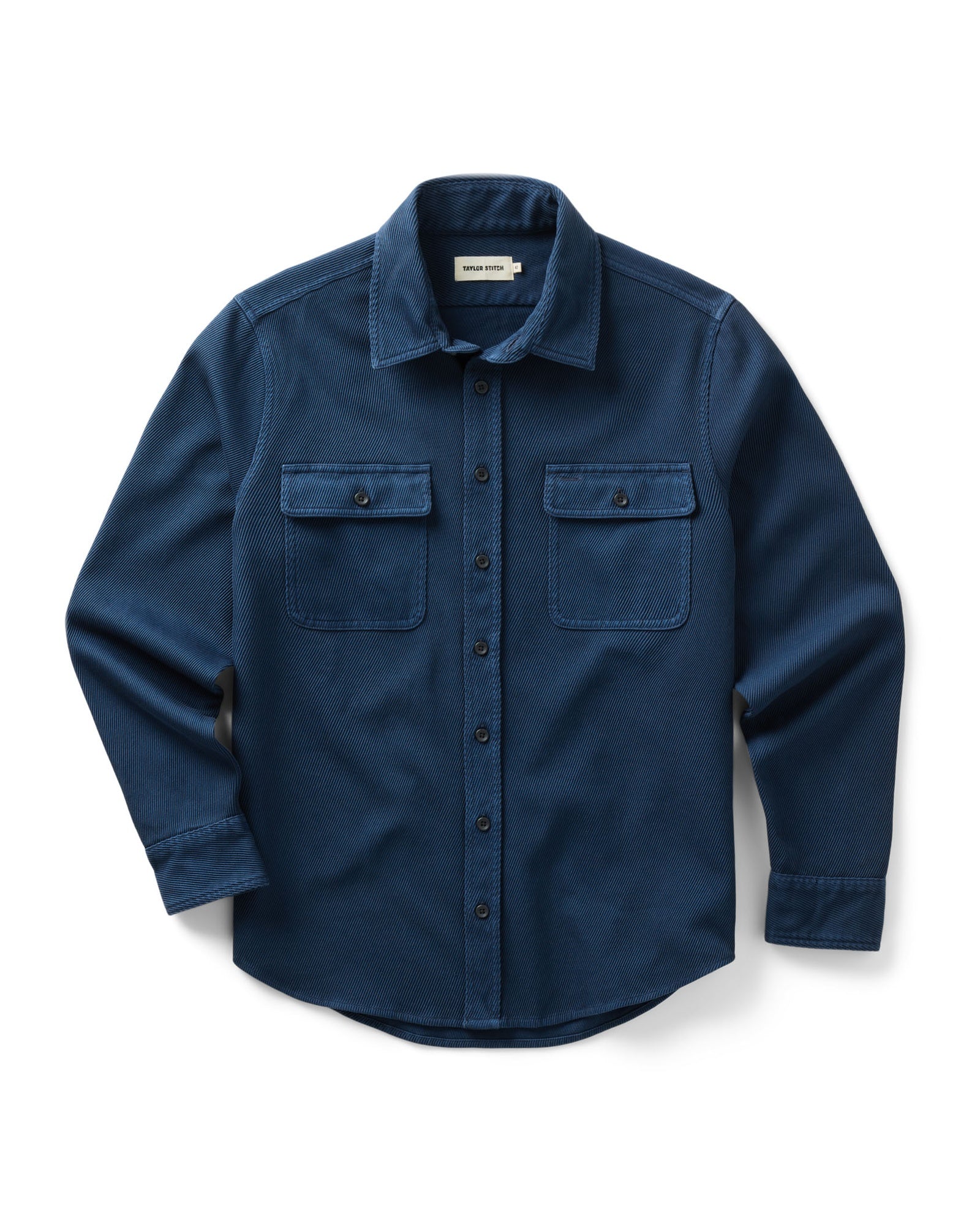 flatlay of The Ledge Shirt in Atlantic Twill, Wovens by Taylor Stitch
