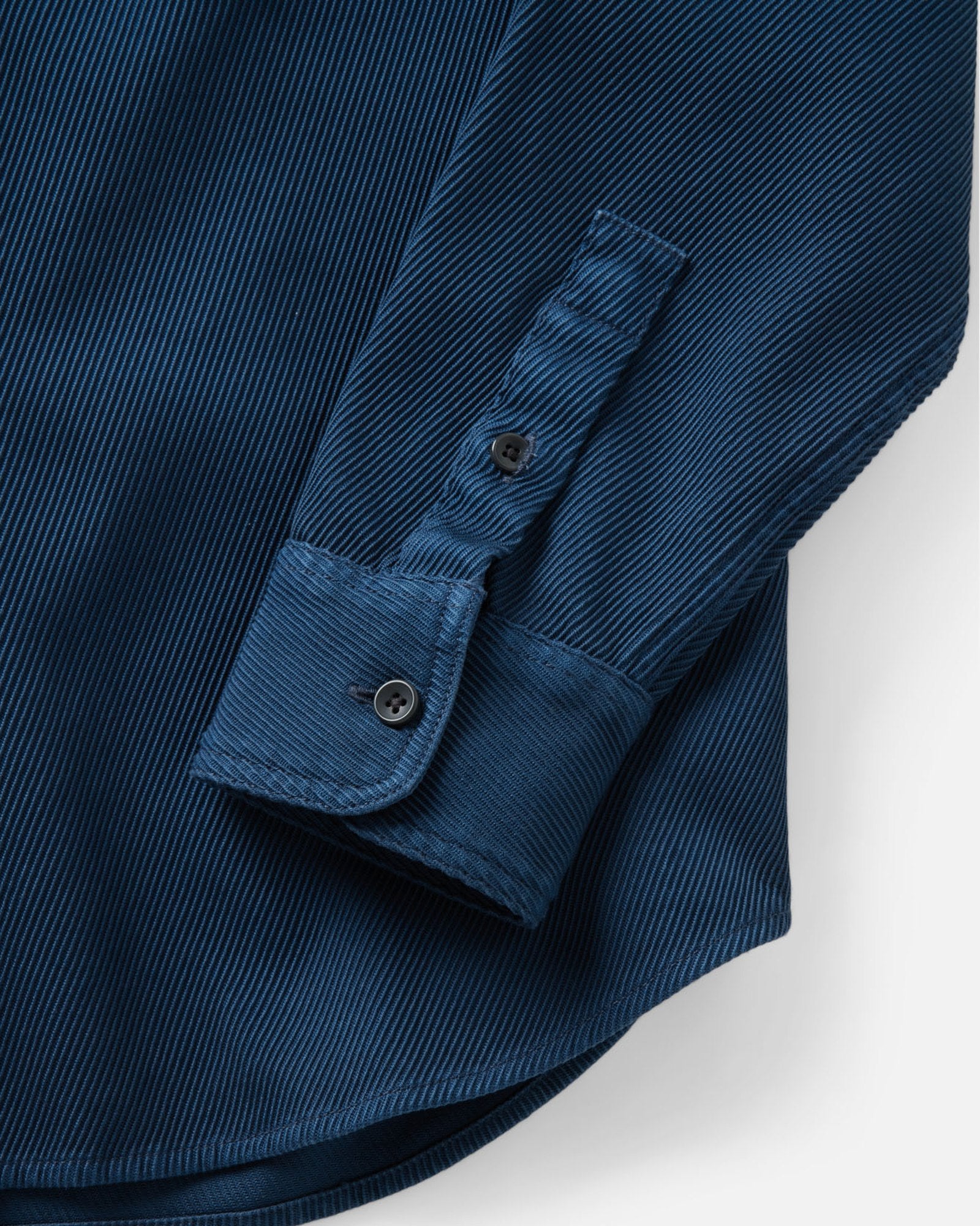 material shot of the sleeve on The Ledge Shirt in Atlantic Twill, Wovens by Taylor Stitch