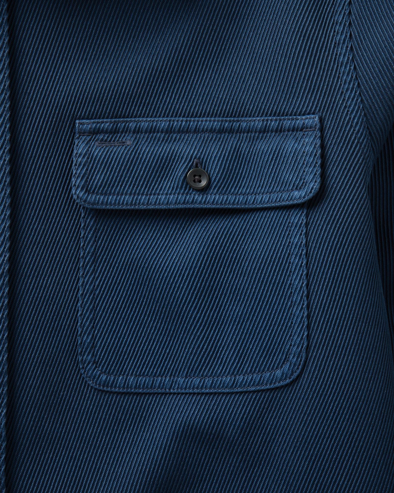 material shot of the pocket on The Ledge Shirt in Atlantic Twill, Wovens by Taylor Stitch