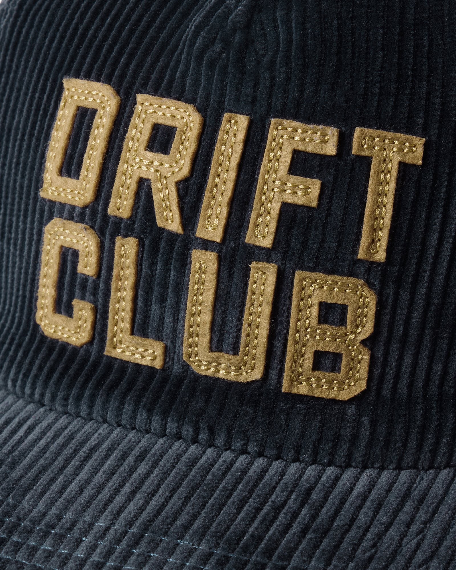 material shot of the patch on The Mercer Cap in Drift Club, Accessories by Taylor Stitch