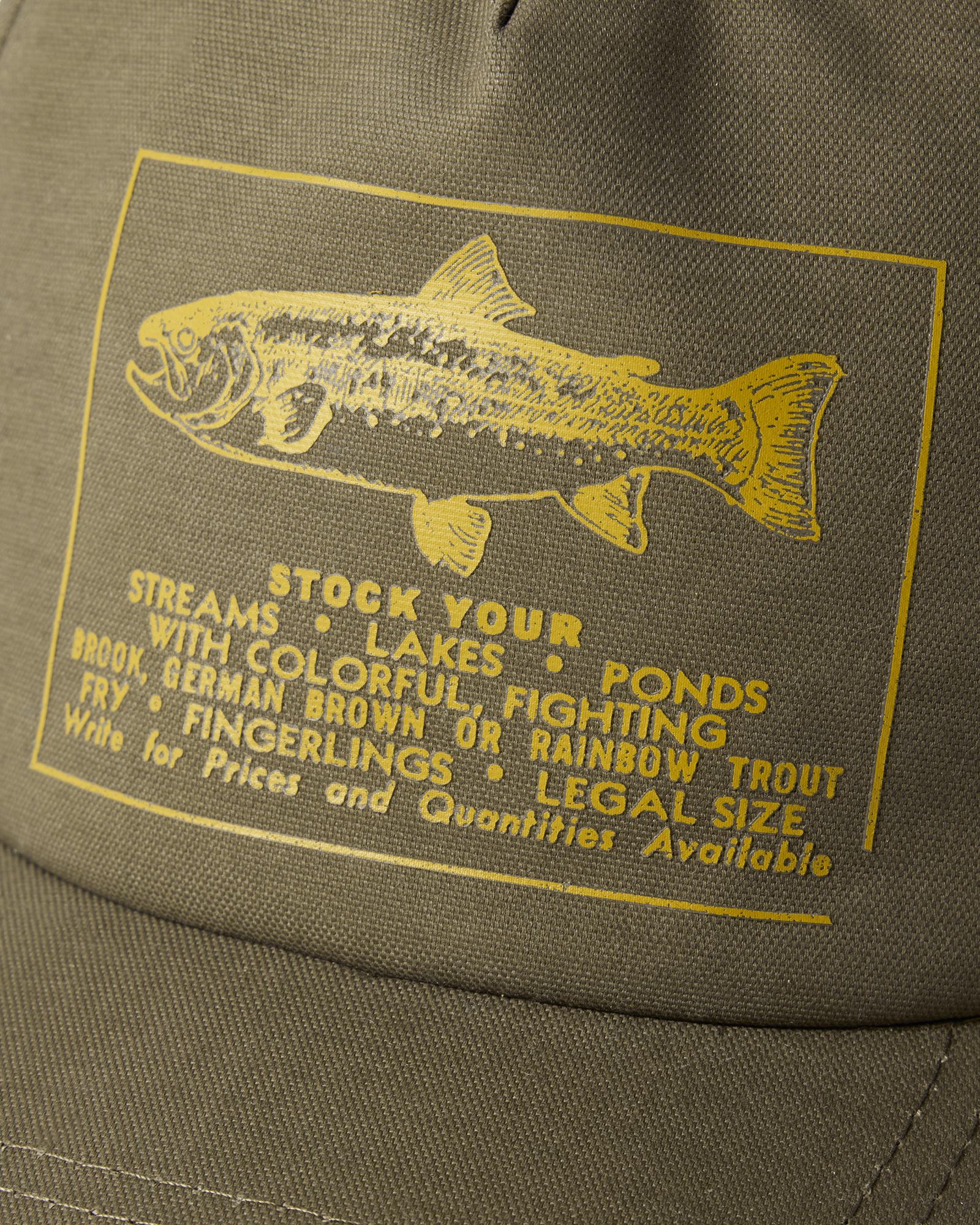 material shot of the front image on The Mercer Cap in Fish Supply, Accessories by Taylor Stitch