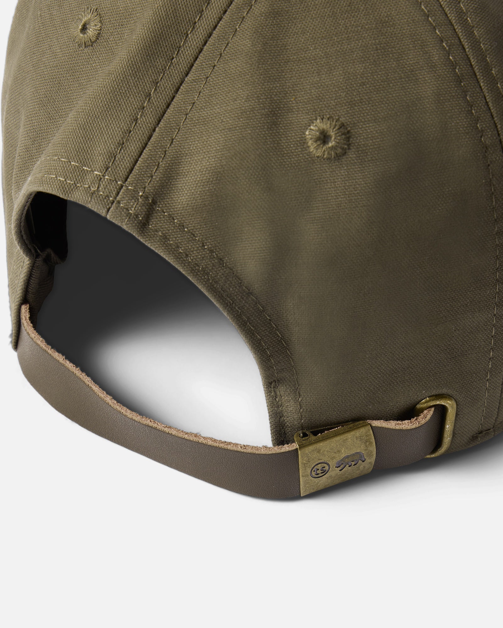 material shot of the strap on The Mercer Cap in Fish Supply, Accessories by Taylor Stitch