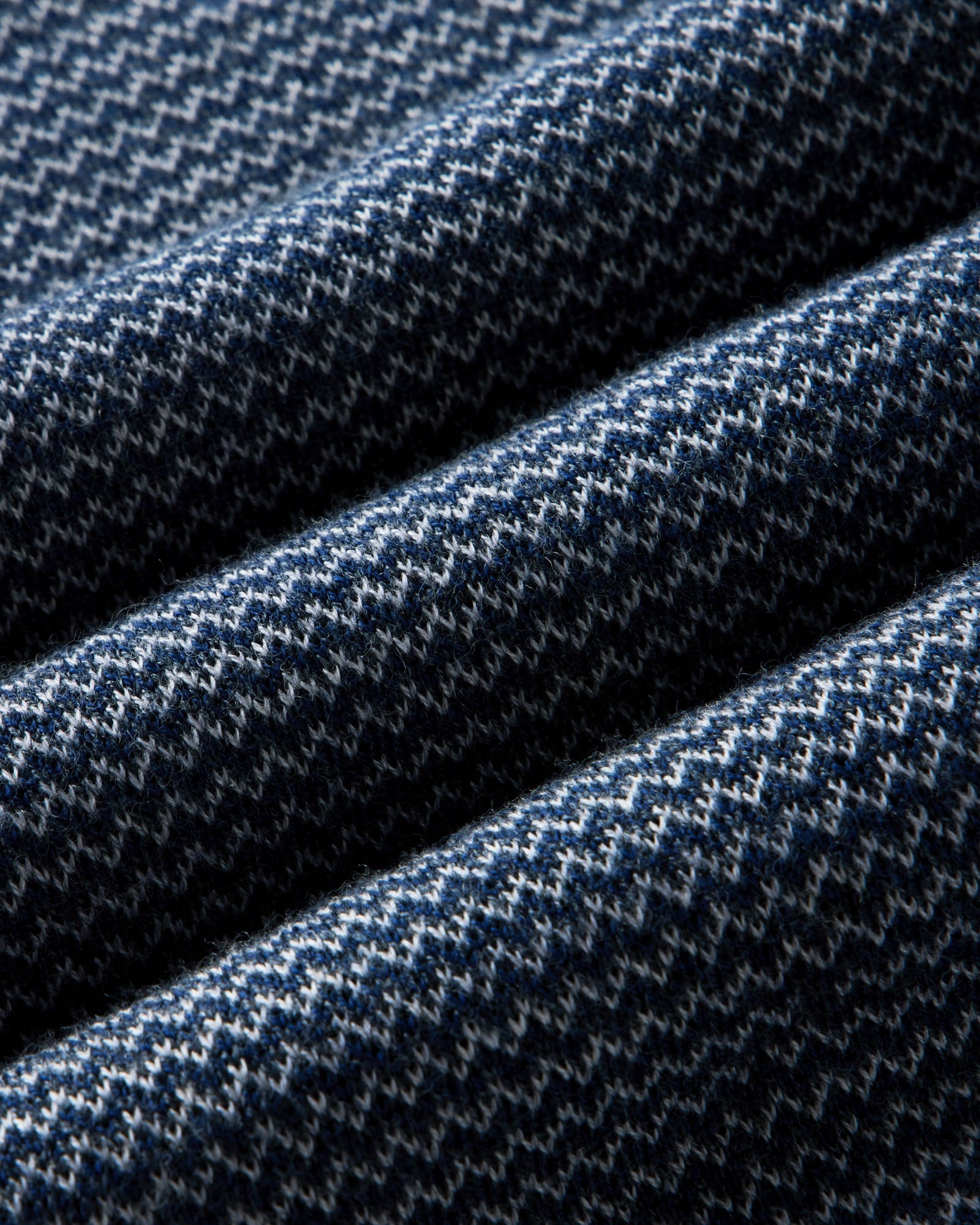 material shot of the fabric on The Newton Sweater Polo in Navy Birdseye Merino, Knits by Taylor Stitch