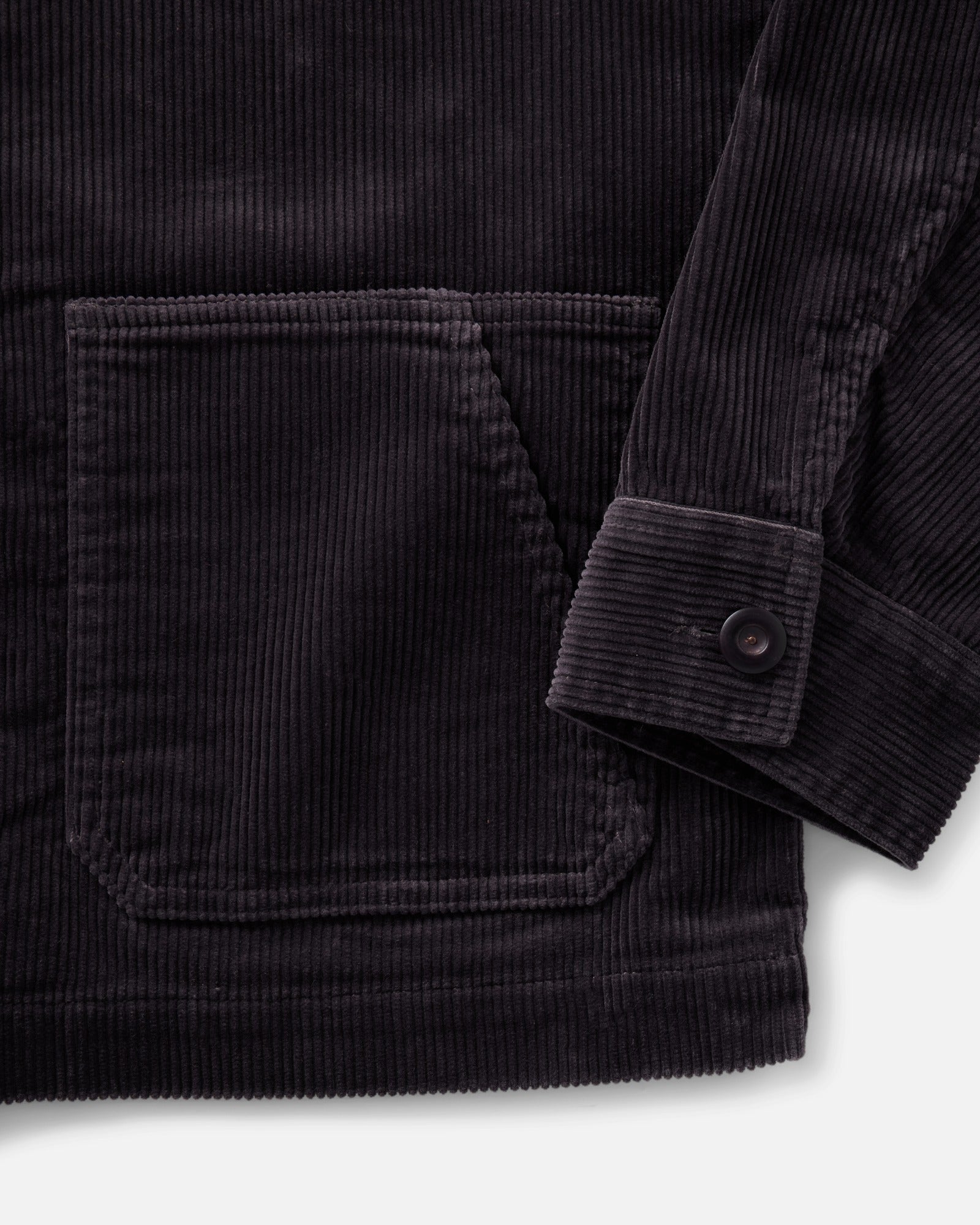 material shot of the sleeve on The Ojai Jacket in Soil Corduroy, Outerwear by Taylor Stitch