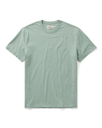 flatlay of The Regenerative Cotton Tee in Faded Pine
